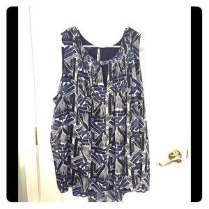 Alfani sleeveless keyhole blouse